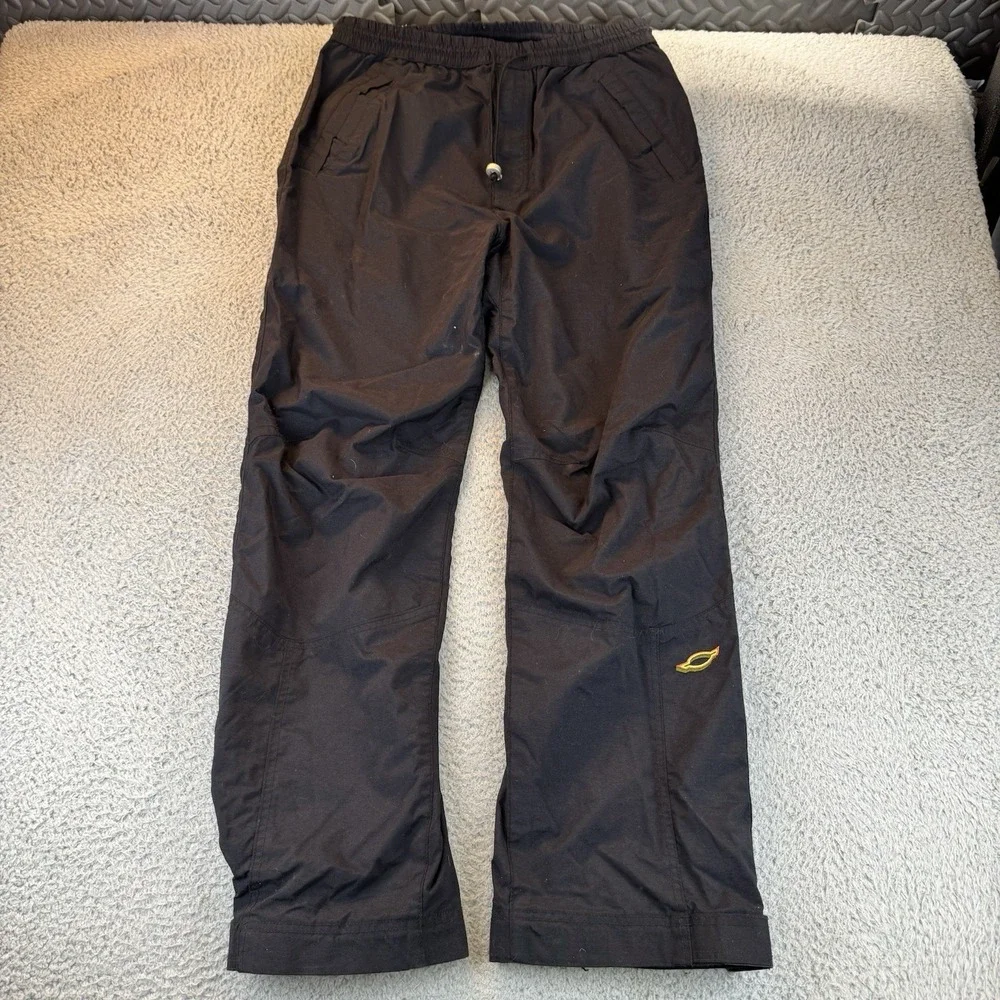 Vintage Sims Men's Snowboard Ski Black Pants Size Large Lined Nylon